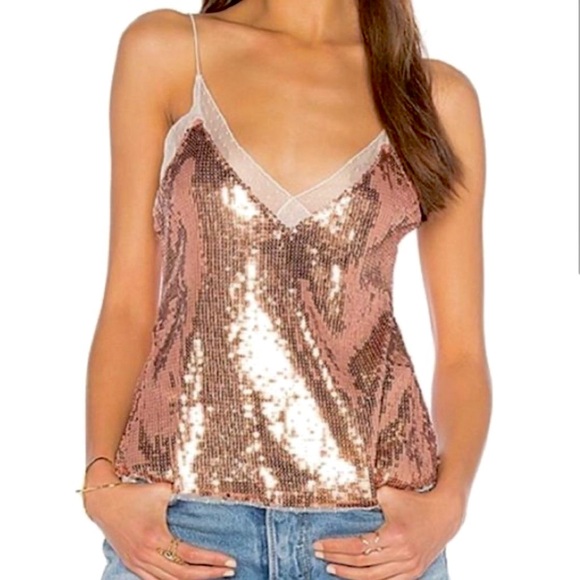 Free People Tops - NWT FREE PEOPLE SEQUIN LACE CAMISOLE